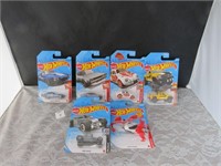 6 Assorted Hotwheels on Cards