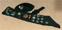 Vintage Girl Scouts sash/hat Wichita 552