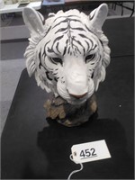 White Tiger Head Display Piece