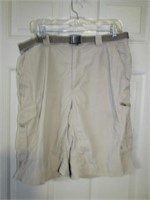 Mens Columbia Omni-Shade Shorts with Belt, Size 36