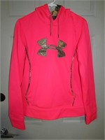 Womens Under Armor Pink Camo Hoodie,Size Large