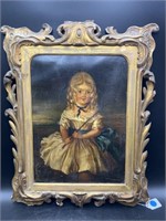 EARLY 19TH CENT. OIL ON CANVAS PORTRAIT OF LITTLE