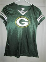 Green Bay Packers Womens Fitted Jersey Shirt SizeS
