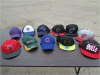 Misc NBA,MLB,NFL Baseball Hats,11pc
