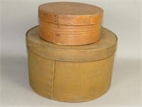 2 round bentwood pantry boxes