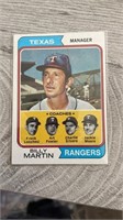 1974 Topps Baseball Billy Martin #379 Manager Texa