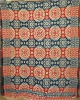 Unsigned jacquard woven coverlet