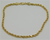 14k Gold 8" Bracelet - 2.85 grams