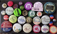 Collection of vintage pin back buttons