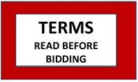 TERMS - READ BEFORE BIDDING -