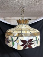 LEADED GLASS HANGING SHADE