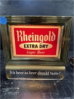 RHEINGOLD EXTRA DRY LAGER BEER LIGHTED SIGN