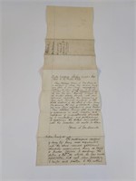 Orig. Letter Written to President Abraham Lincoln