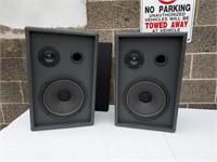 Frazier 10-in two-way movie theater speakers.