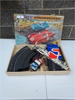 Vintage strombecker road racing slot car track