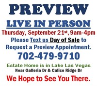 PREVIEW LIVE IN PERSON - Thursday, September 21st