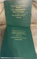 PROOF PRESIDENTIAL DOLLAR & QUARTER DISPLAY BOOKS