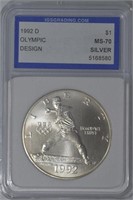 1992-D Olympic Silver Dollar Commemorative