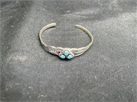 Sterling & Turquoise Baby Bracelet