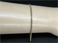 10kt Gold Rope Bracelet