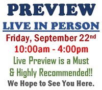PREVIEW LIVE IN PERSON - Friday, September 22nd