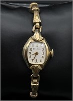 Vintage Ladies Bulova Watch 10k RGP Bezel