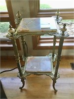 Small Bronze & Onyx Table