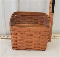 Longaberger basket, wood silverware divider