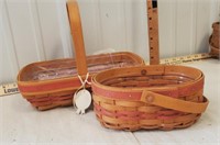 Longaberger baskets, wood handles