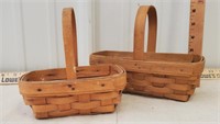 Longaberger baskets, tall wood handles