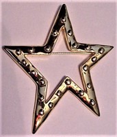 Vtg CAROLEE STAR Brooch Pin Silver-tone