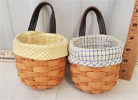 Longaberger baskets, hanging with liners