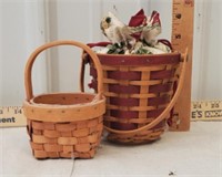 Longaberger baskets with handles
