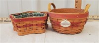 Longaberger baskets, star with fabric liner