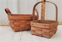 Longaberger baskets, leather handles, tall handle