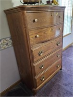 Tall solid wood dresser