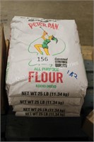 4-25lb bags all purpose flour 12/24