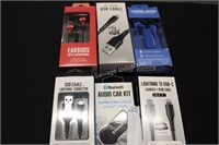 6- assorted phone accessories (display)