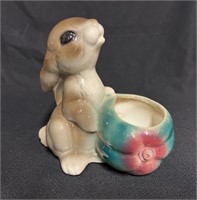 Royal Copley Pottery Bunny Rabbit Planter 7" x 6.5