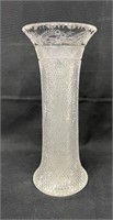 Stunning Brilliant Cut & Etched 12"t Glass Vase