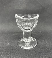 Vintage Crystal Eye Cup Clear Patterned 2 5/8"