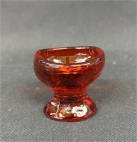 Vintage Glass Eye Cup Ruby Red Low 1 5/8"
