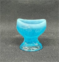 Vintage Glass Eye Cup Blue Opalescent 1.75"