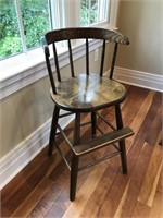 Child's spindle back high chair