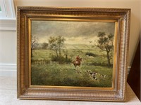 Modern oil on canvas Fox Hunt scenes