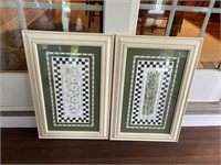 Pair decorative prints