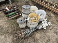 Electric Wire, Insulators, Stake Posts