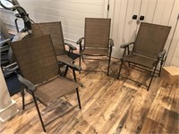 Set of Six folding patio chairs