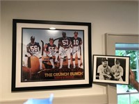 Three framed sporting pictures