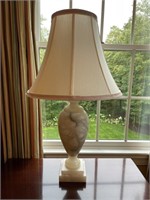 Pair Alabaster table lamps